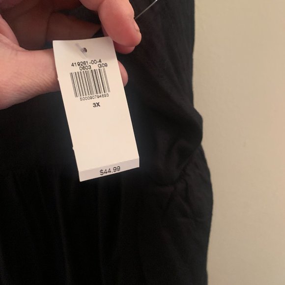 NWT old navy black flowy shoulder tie summer dress size 3xl. cotton blend - Picture 3 of 5